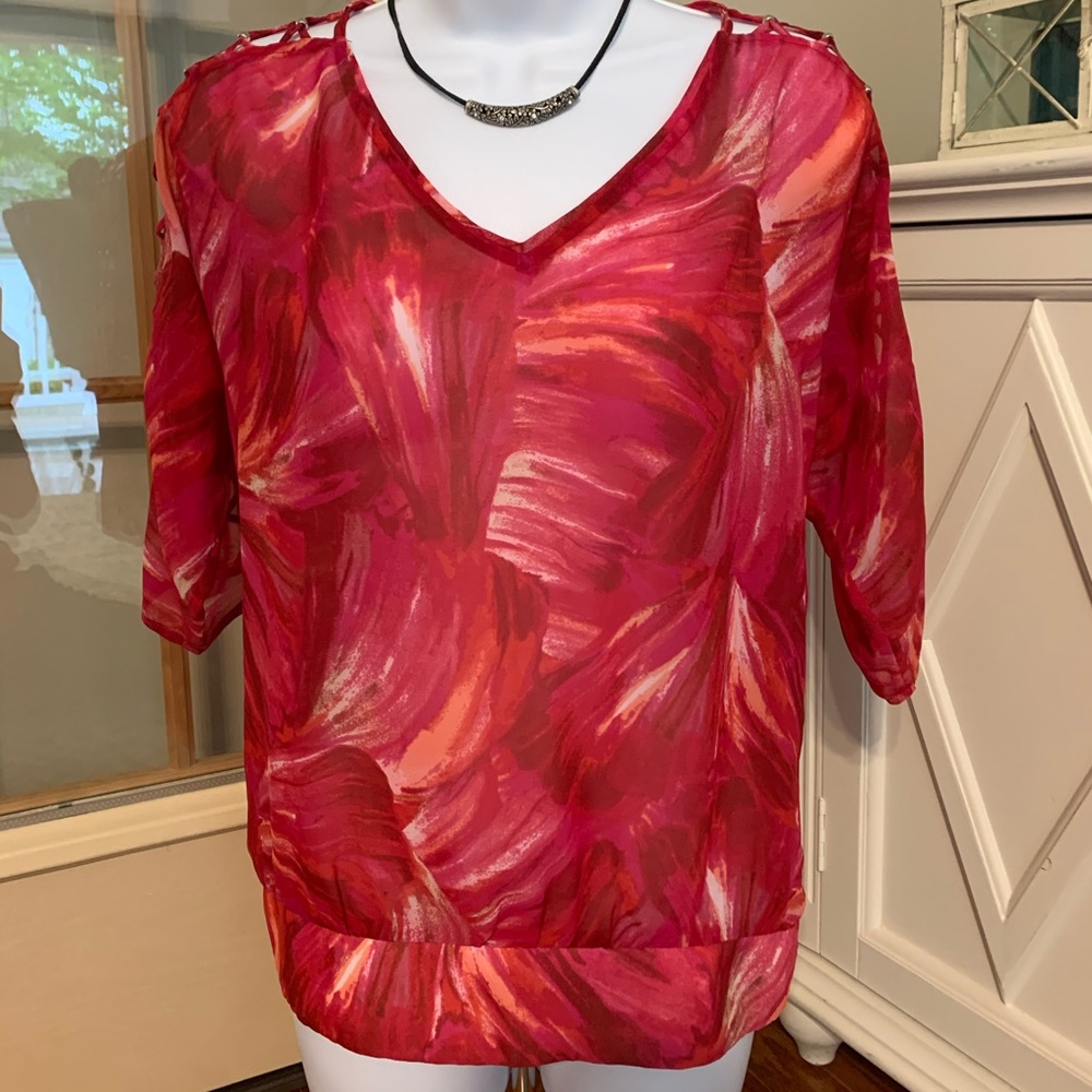 WHBM Bright Pink Blouse